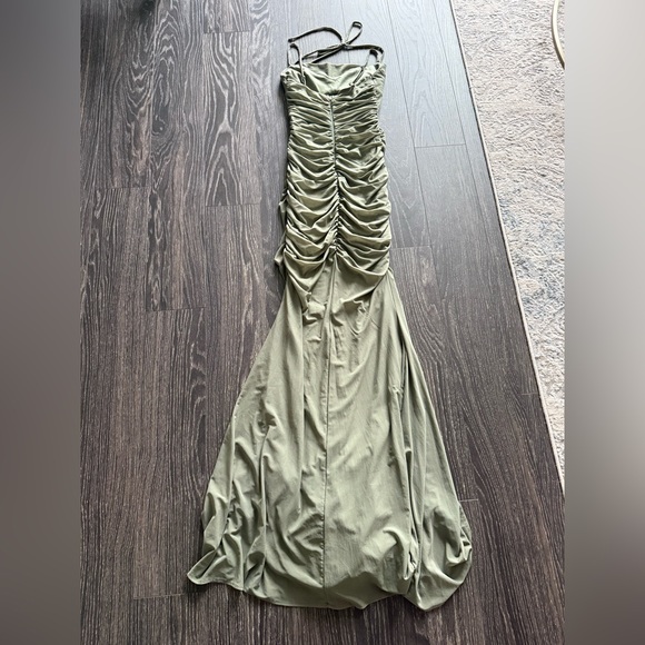 Windsor Jae Formal Mesh Ruched Mermaid Long Dress small - Picture 8 of 9